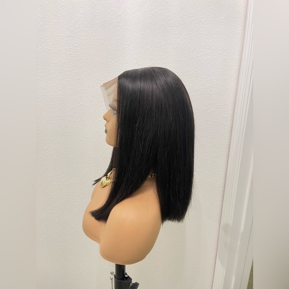 New! 12” Virgin Human Hair Bob Cut Wig - Picture 4 of 12